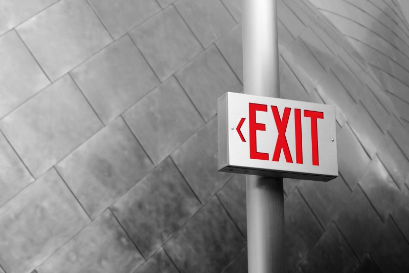 Fire Exit Sign Installation detail