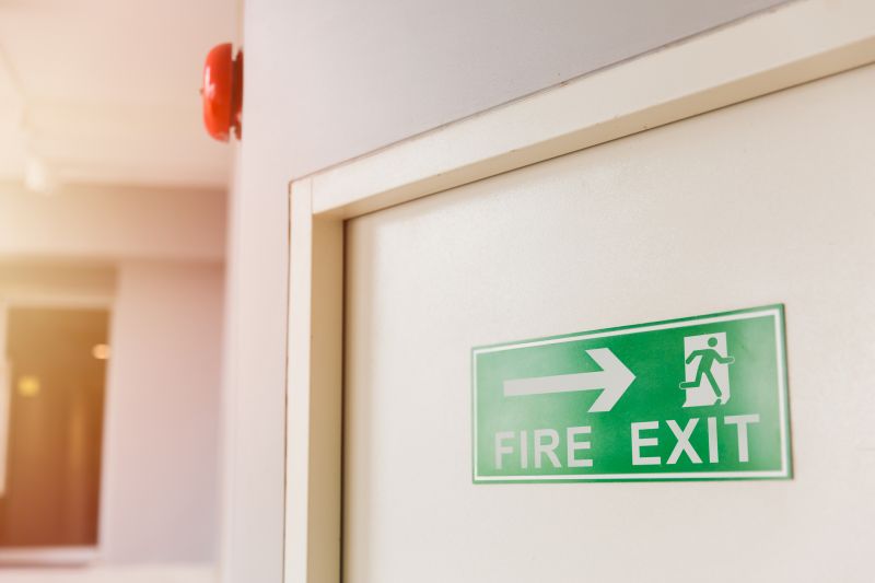 Fire Exit Sign Installation detail